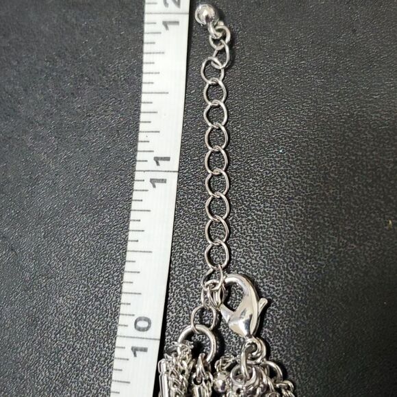 **Final Sale** Silver tone multilayered necklace - Picture 10 of 11